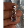 925 Sterling Silver Amethyst & Peridot & Topaz Pendant Length 1.30 Inch