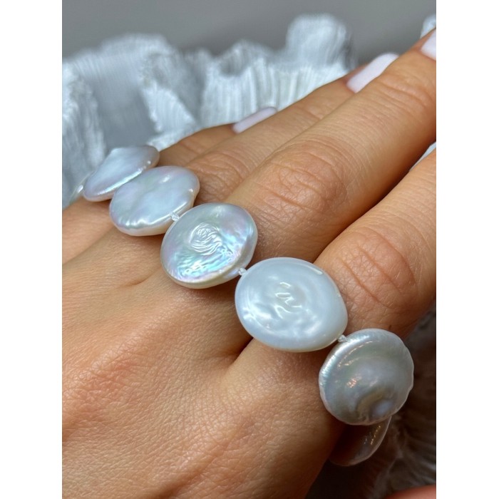 925 STERLING SILVER WATER FRESH PEARL BRACELET LENGTH 8 Inch