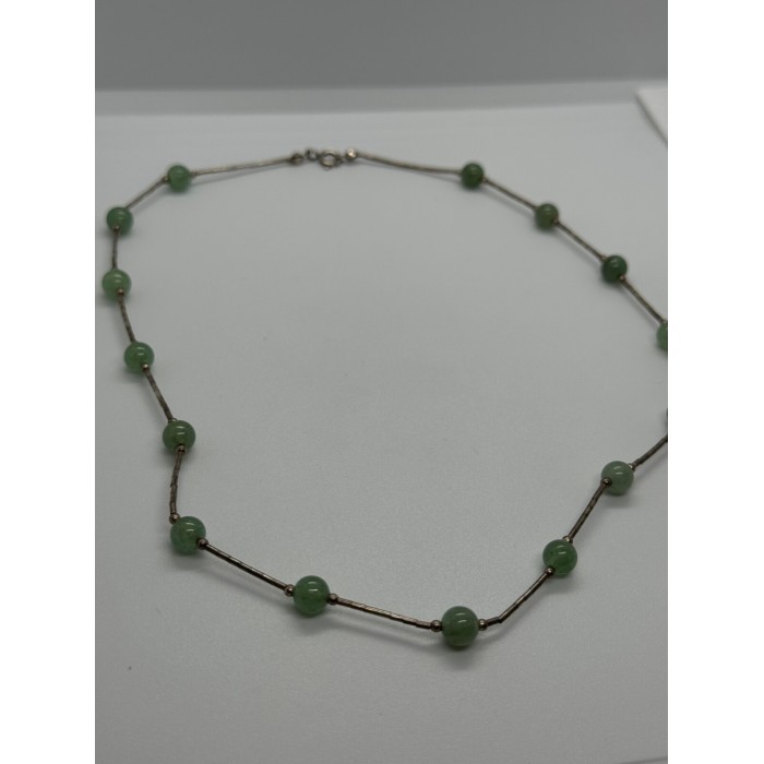 925 STERLING SILVER  NEPHRITE NECKLACE