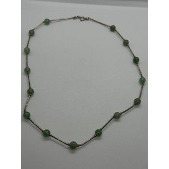 925 STERLING SILVER  NEPHRITE NECKLACE