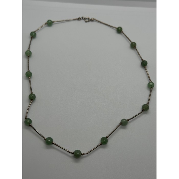 925 STERLING SILVER  NEPHRITE NECKLACE
