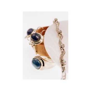 925 Sterling Silver Sodalite Ring Size 11.5