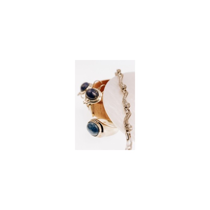 925 Sterling Silver Sodalite Ring Size 11.5