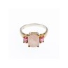 925 Sterling Silver Morganite & Spinel Ring Size 9