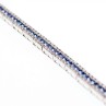 925 STERLING SILVER TANZANITE & CZ BRACELET SIZE 7.5 IN