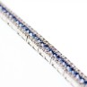 925 STERLING SILVER TANZANITE & CZ BRACELET SIZE 7.5 IN