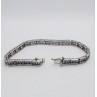 925 STERLING SILVER TANZANITE & CZ BRACELET SIZE 7.5 IN