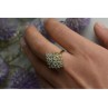 925 Sterling Silver Gold Plated Blue Spinel Ring Size 8