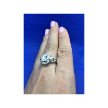925 Sterling Silver CZ Ring Size 8