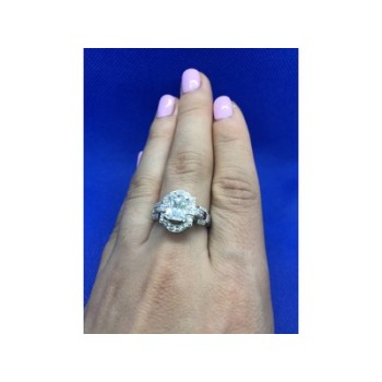 925 Sterling Silver CZ Ring Size 8