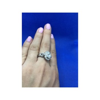 925 Sterling Silver CZ Ring Size 8
