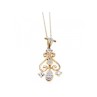 10K YELLOW GOLD DIAMONDS CHAIN WITH PENDANT