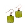 925 Sterling Silver Green Agate Earrings