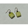 925 Sterling Silver Green Agate Earrings