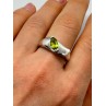 925 Sterling Silver Peridot Ring Size 8