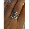 925 Sterling Silver Green Malachite Ring Size 9