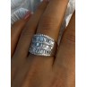 Elegant Design 925 Sterling Silver Cz Ring Size 9