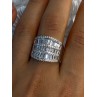Elegant Design 925 Sterling Silver Cz Ring Size 9