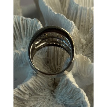 Elegant Design 925 Sterling Silver Cz Ring Size 9