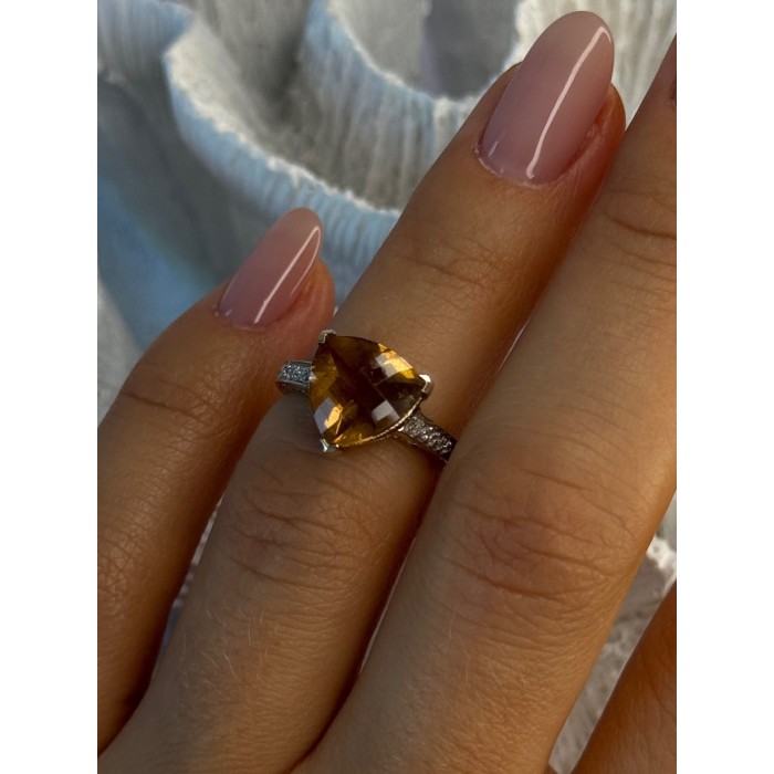 925 Sterling Silver Dravite Brown Tourmaline Ring Size 5