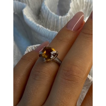 925 Sterling Silver Dravite Brown Tourmaline Ring Size 5