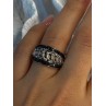 925 Sterling Silver Black Spinel Ring Size 7