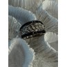 925 Sterling Silver Black Spinel Ring Size 7
