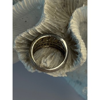 925 Sterling Silver Black Spinel Ring Size 7