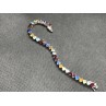925 Sterling Silver Multicolor CZ Bracelet 7 In