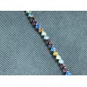 925 Sterling Silver Multicolor CZ Bracelet 7 In
