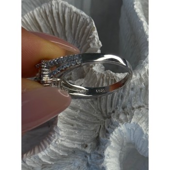 925 Sterling Silver Citrine & Beryl Ring Size 8.5