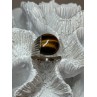 925 STERLING SILVER AMBER MEN'S RING SIZE 9