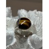 925 STERLING SILVER AMBER MEN'S RING SIZE 9