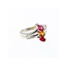 925 Sterling Silver Multicolor Spinel Ring Size 6.5