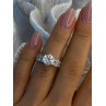 Shiny 925 Sterling Silver Cz Ring Size 5