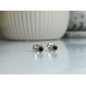 925 Sterling Silver Agate Stud Earrings