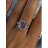 925 Sterling Silver Morganite & Beryl Ring Size 8