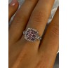 925 Sterling Silver Morganite & Beryl Ring Size 8
