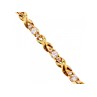 925 STERLING SILVER GOLD PLATED CZ BRACELET SIZE 7 IN