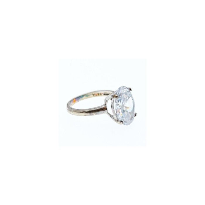 925 Sterling Silver CZ Ring Size 8 Seta