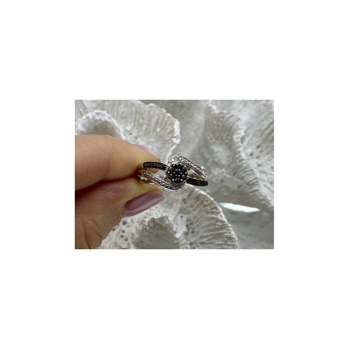 925 Sterling Silver Black Tourmaline (sherl) 