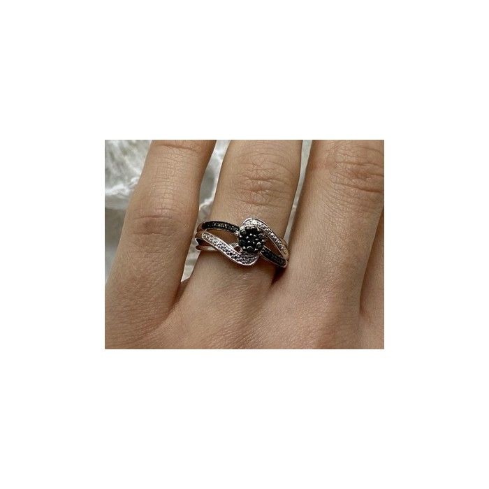 925 Sterling Silver Black Tourmaline (sherl) 