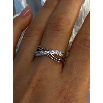 925 Sterling Silver Beryl Ring Size 9