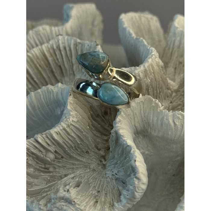Vintage 925 Sterling Silver Larimar Ring Size 7