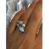 Vintage 925 Sterling Silver Larimar Ring Size 7