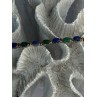 925 Sterling Silver Malachite & Sodalite Bracelet Length 7