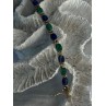 925 Sterling Silver Malachite & Sodalite Bracelet Length 7