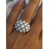 Elegant 925 Sterling Silver Pearl  Ring Size 7