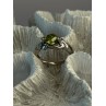 925 Sterling Silver Peridot & Beryl Ring Size 6