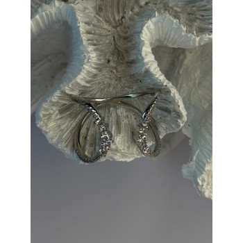 Unique Sizable Design 925 Sterling Silver Cz Ring Size 11